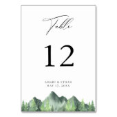 ウッドラ素朴ンドフォレストマウンテン テーブルナンバー (裏面)