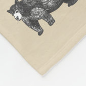 ウッドラ素朴ンドブラックベア フリースブランケット (角)