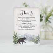 ウッドラ素朴ンドベアの結婚詳細カード 出欠カード (スタンド正面)