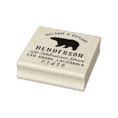 ウッドラ素朴ンドベアファミリー名&差出人住所 ラバースタンプ (スタンプ)