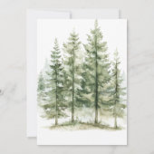 ウッドラ素朴ンドベアーフォレスト赤ちゃんシャワー 招待状 (裏面)