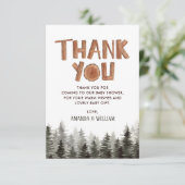 ウッドラ素朴ンドベイビーシャワーありがとう サンキューカード (スタンド正面)