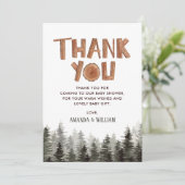 ウッドラ素朴ンドベイビーシャワーありがとう サンキューカード (スタンド正面)