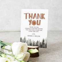 ウッドラ素朴ンドベイビーシャワーありがとう