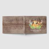 ウッドラ素朴ンドベビーシャワーゲストブック ゲストブック (全面)