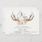 ウッドラ素朴ンドベビーシャワー招待状ウォーターコロ 招待状 (正面)