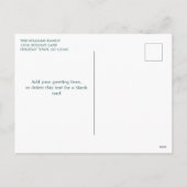 ウッドラ素朴ンドホリデーフォトカード シーズンポストカード (裏面)