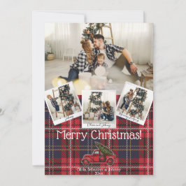 ウッドラ素朴ンドホリデー5モダンフォトクリスマス シーズンカード