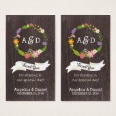 ウッドラ素朴ンドボヘミアンフローラ結婚ズ (正面&裏面)