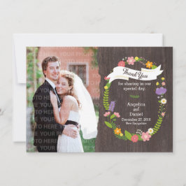 ウッドラ素朴ンドボヘミアンフローラ結婚ズ 招待状