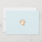 ウッドラ素朴ンドボーイズ赤ちゃんシャワー招待状 招待状 (裏面)