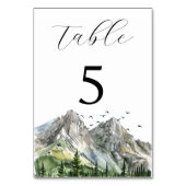 ウッドラ素朴ンドマウンテンフォレストパイン結婚ズ テーブルナンバー (裏面)