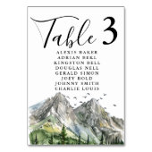 ウッドラ素朴ンドマウンテンフォレストパイン結婚ズ テーブルナンバー (裏面)