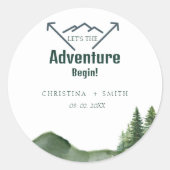 ウッドラ素朴ンドマウンテンフォレストパイン結婚ズ ラウンドシール (正面)