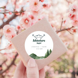 ウッドラ素朴ンドマウンテンフォレストパイン結婚ズ ラウンドシール