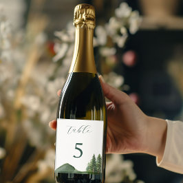 ウッドラ素朴ンドマウンテンフォレストパイン結婚ズ ワインラベル