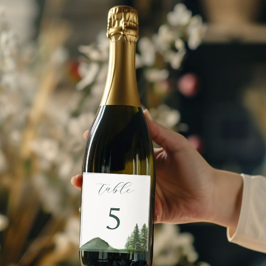 ウッドラ素朴ンドマウンテンフォレストパイン結婚ズ ワインラベル