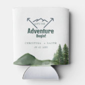 ウッドラ素朴ンドマウンテンフォレストパイン結婚ズ 缶クーラー (裏面)