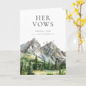 ウッドラ素朴ンドマウンテンフォレ結婚ストの誓い カード (黄色い花)