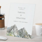 ウッドラ素朴ンドマウンテン結婚フォレスト 台座サイン (インサイチュ)