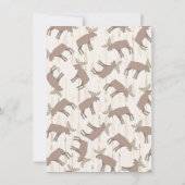 ウッドラ素朴ンドムースとベビーシャワー 招待状 (裏面)