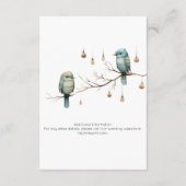 ウッドラ素朴ンドラブバードお祝い エンクロージャーカード (裏面)