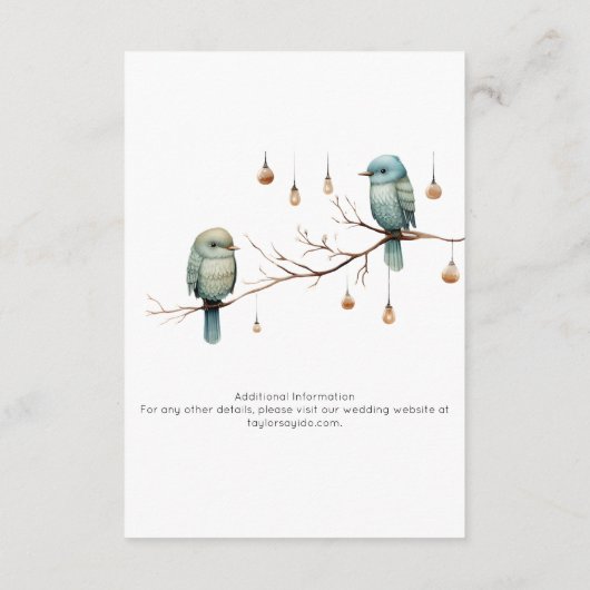 ウッドラ素朴ンドラブバードお祝い エンクロージャーカード (裏面)