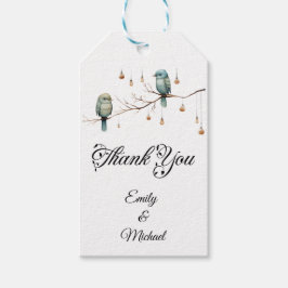 ウッドラ素朴ンドラブバードお祝い ギフトタグ