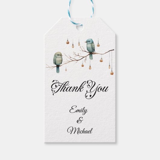 ウッドラ素朴ンドラブバードお祝い ギフトタグ (正面)