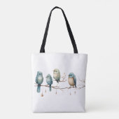 ウッドラ素朴ンドラブバードお祝い トートバッグ (裏面)