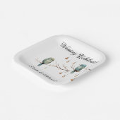 ウッドラ素朴ンドラブバードお祝い ペーパープレート (傾斜あり)