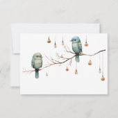 ウッドラ素朴ンドラブバードお祝い 出欠カード (裏面)