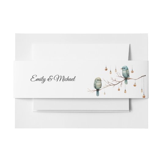 ウッドラ素朴ンドラブバードお祝い 招待状ベリーバンド (正面例)