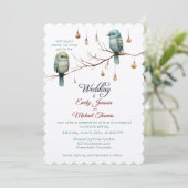 ウッドラ素朴ンドラブバードお祝い 招待状 (スタンド正面)