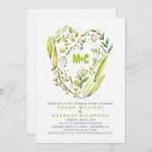 ウッドラ素朴ンドリースハートリハーサルディナー 招待状 (正面/裏面)