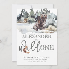 ウッドラ素朴ンドワイルドワン誕生日招待状 招待状