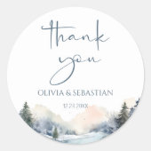 ウッドラ素朴ンド冬林ありがとう ラウンドシール (正面)