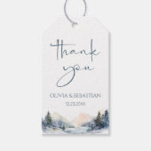 ウッドラ素朴ンド冬林結婚の皆様 ギフトタグ (正面)