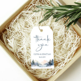 ウッドラ素朴ンド冬林結婚の皆様 ギフトタグ