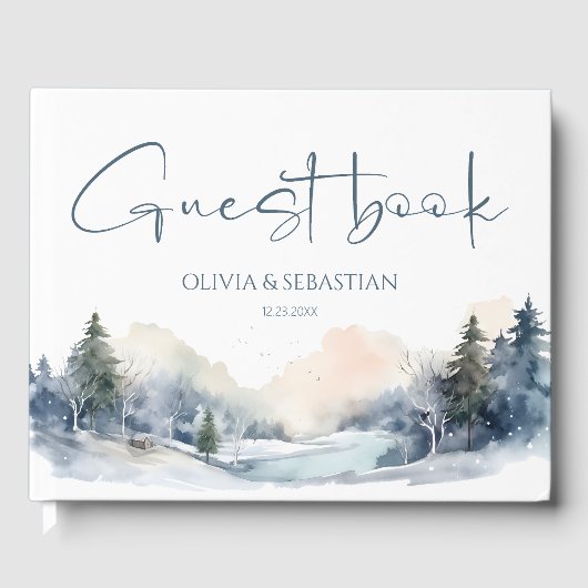 ウッドラ素朴ンド冬林結婚の ゲストブック (正面)