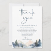 ウッドラ素朴ンド冬林結婚の サンキューカード (正面)