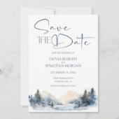 ウッドラ素朴ンド冬林結婚の セーブザデート (正面)