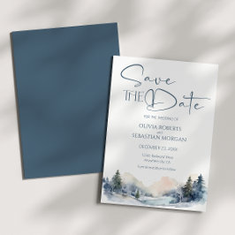 ウッドラ素朴ンド冬林結婚の セーブザデート