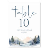 ウッドラ素朴ンド冬林結婚の テーブルナンバー (裏面)