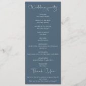 ウッドラ素朴ンド冬林結婚の プログラム (裏面)