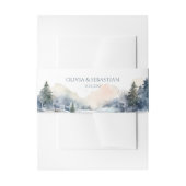 ウッドラ素朴ンド冬林結婚の 招待状ベリーバンド (正面例)