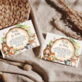 ウッドラ素朴ンド動物の本リクエスト赤ちゃんシャワーE エンクロージャーカード