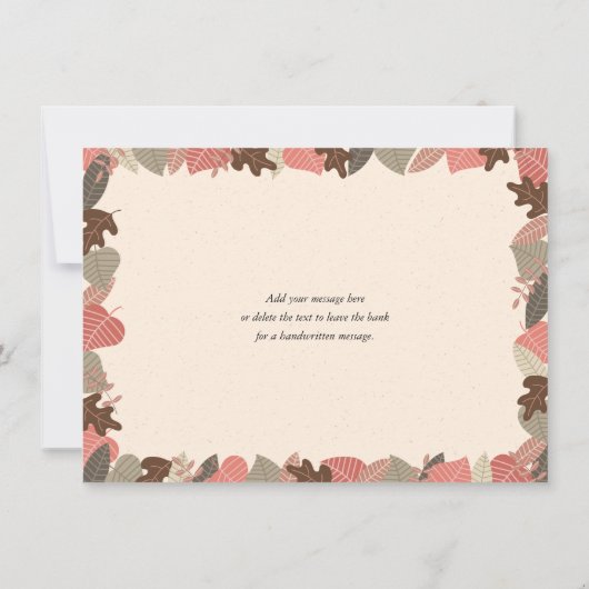 ウッドラ素朴ンド動物サンキューカード サンキューカード (裏面)