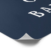 ウッドラ素朴ンド動物夜の赤ちゃんシャワーへようこそ ポスター (角)