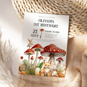 ウッドラ素朴ンド動物少年たち誕生日 招待状